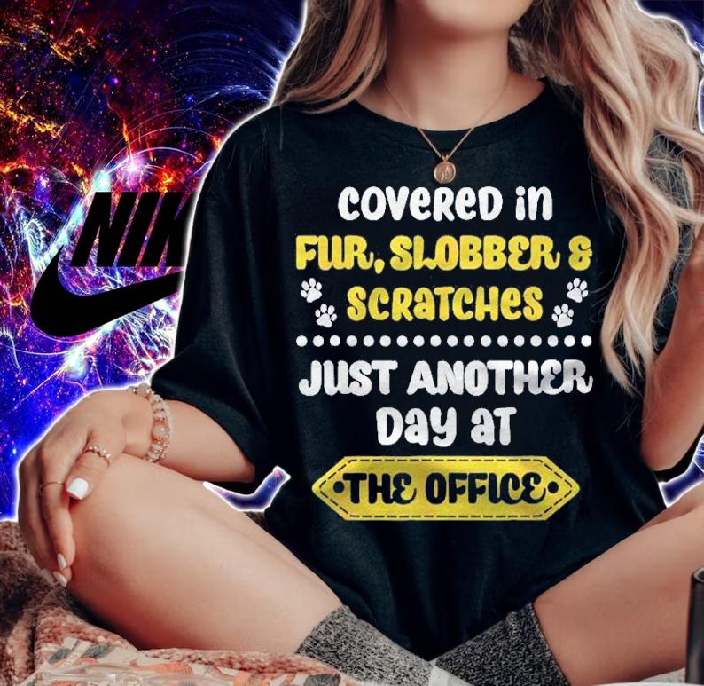 Covered In Fur Slobber Scratches Vet Tech Funny Job Pride Shirt woman shirt