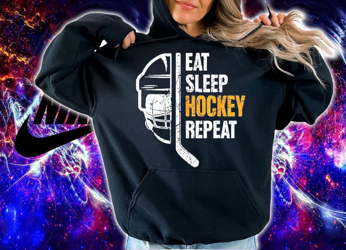 Eat Sleep Hockey Repeat Hockey T-Shirt hoodie