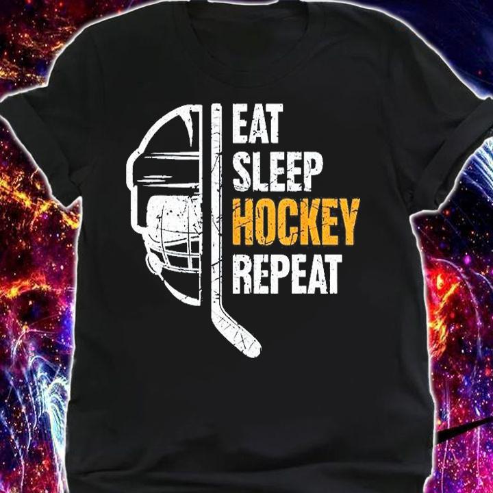 Eat Sleep Hockey Repeat Hockey T-Shirt shirt