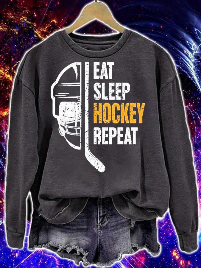 Eat Sleep Hockey Repeat Hockey T-Shirt sweatshirt