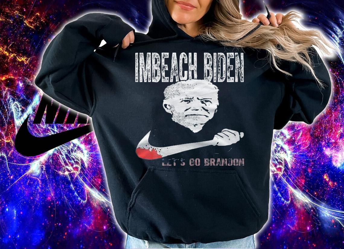 Impeach Biden Let's Go Brandon American Flag Retro T-Shirt hoodie