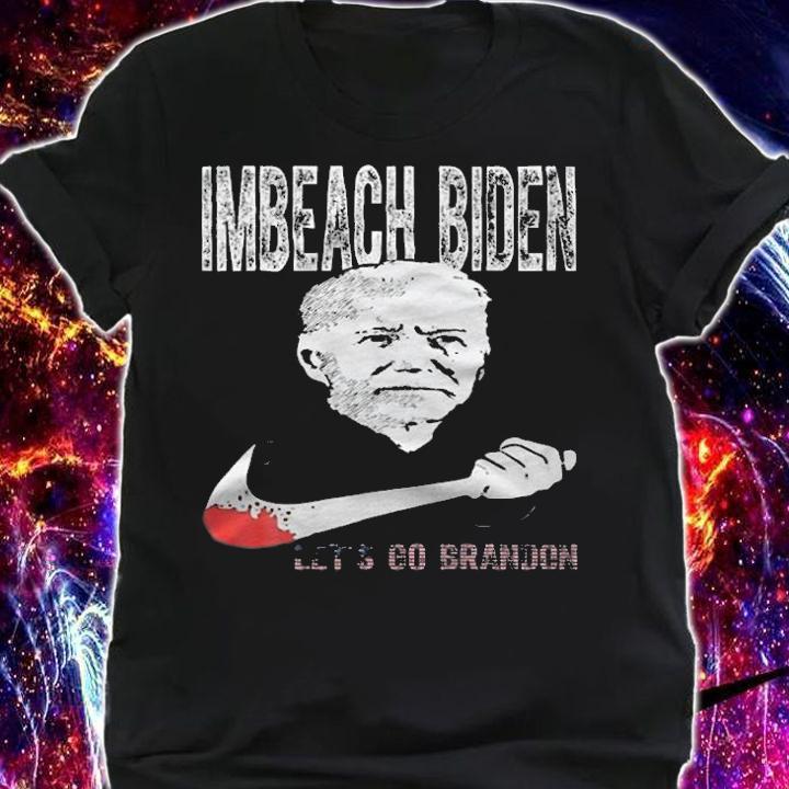 Impeach Biden Let's Go Brandon American Flag Retro T-Shirt shirt