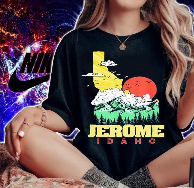 Jerome Idaho Outdoors Nature And Mountains Vintage State T-Shirt