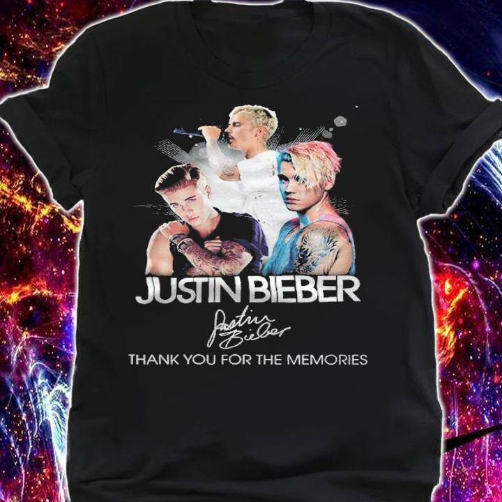 Justin Bieber Signatures Thank You For The Memories Shirt shirt