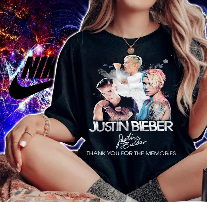 Justin Bieber Signatures Thank You For The Memories Shirt woman shirt