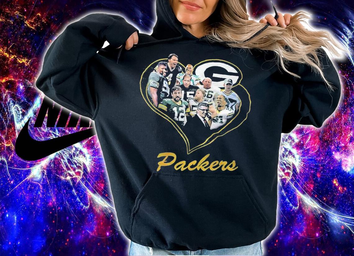 Love Heart Green Bay Packers Football Shirt hoodie
