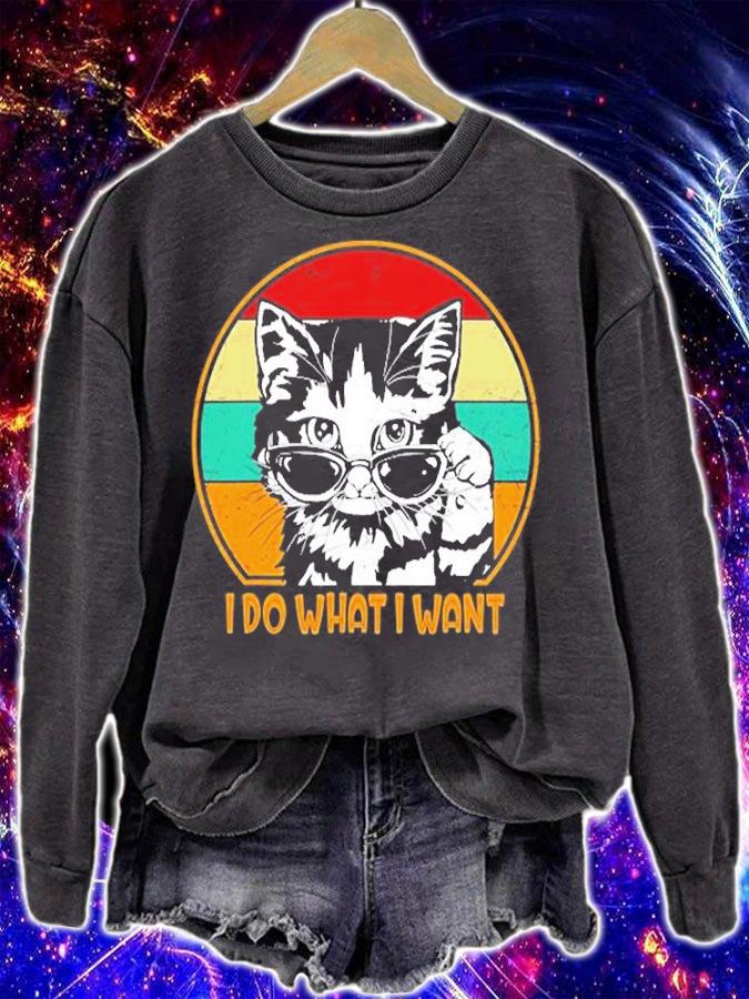 Retro I Do What I Want Cat T-Shirt