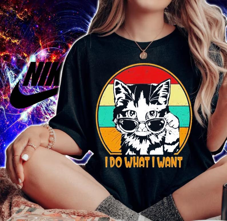 Retro I Do What I Want Cat T-Shirt