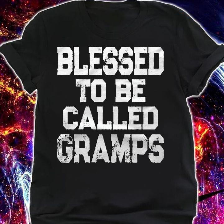 Vintage Blessed To Be Called Gramps Gift For Grandpa Shirt shirt