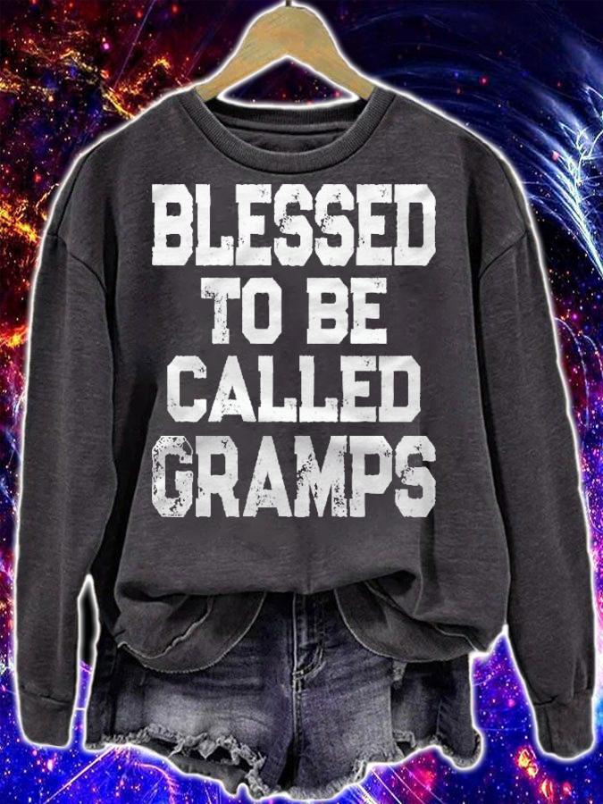 Vintage Blessed To Be Called Gramps Gift For Grandpa Shirt sweatshirt