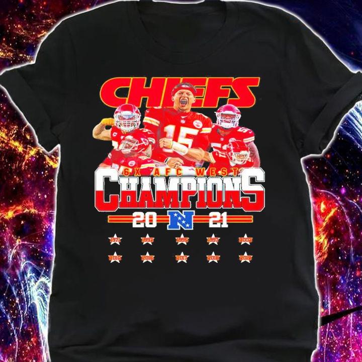 Chiefs 6X AFC West Champions 2021 Kansas City Chiefs Shirt shirt
