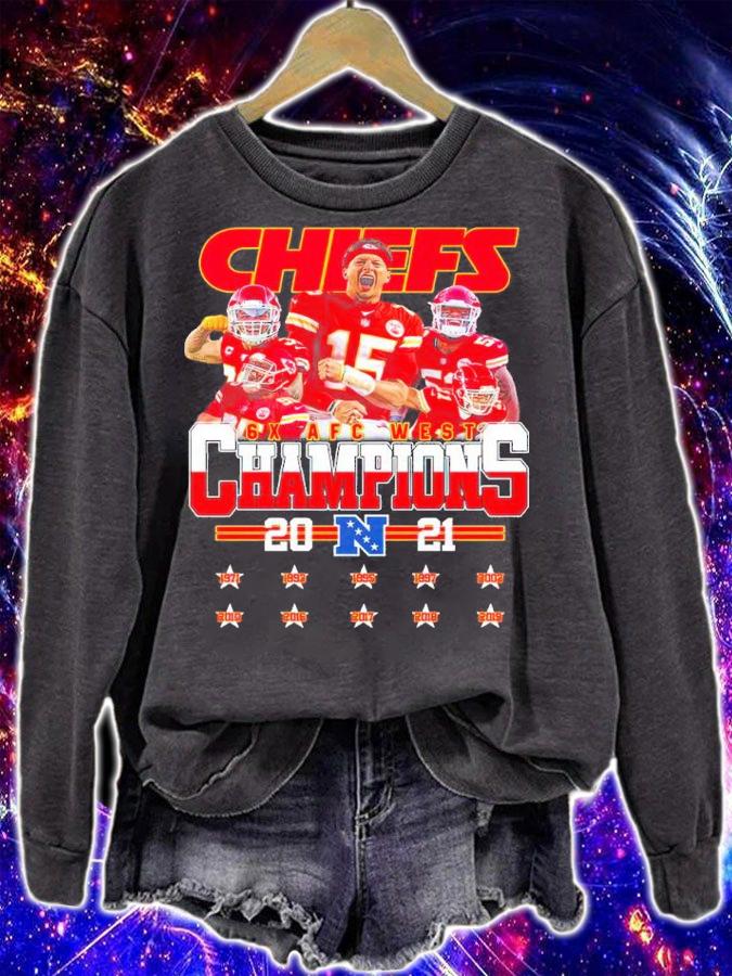 Chiefs 6X AFC West Champions 2021 Kansas City Chiefs Shirt sweatshirt