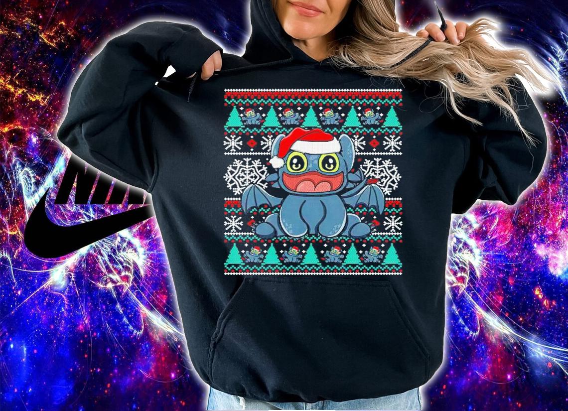 Dragon Night Fury Santa Ugly Christmas Shirt hoodie