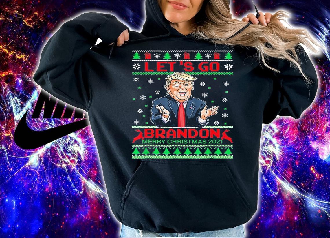 Funny Lets Go Bandon Trump 2024 Christmas 2021 T-Shirt