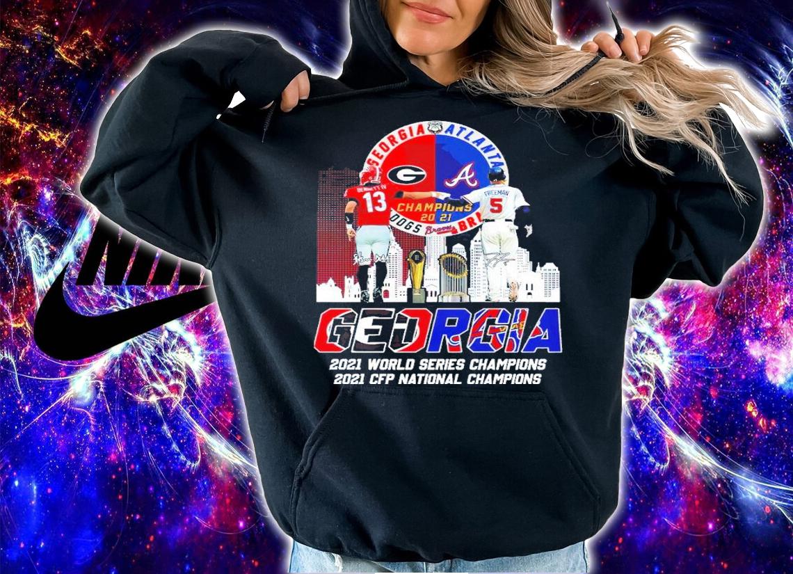 Georgia Bulldogs X Atlanta Braves 2021 Champions Georgia 2021 World Series Champions Shirt hoodie
