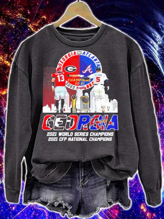 Georgia Bulldogs X Atlanta Braves 2021 Champions Georgia 2021 World Series Champions Shirt sweatshirt