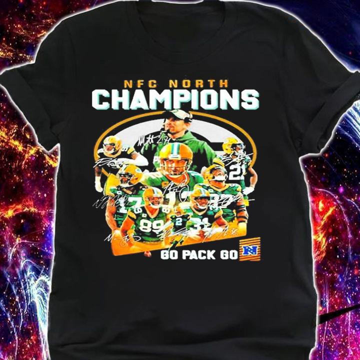 Green Bay Packers Team Nfc North Champions Go Pack Go Signatures Shirt shirt