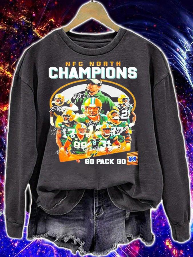 Green Bay Packers Team Nfc North Champions Go Pack Go Signatures Shirt sweatshirt