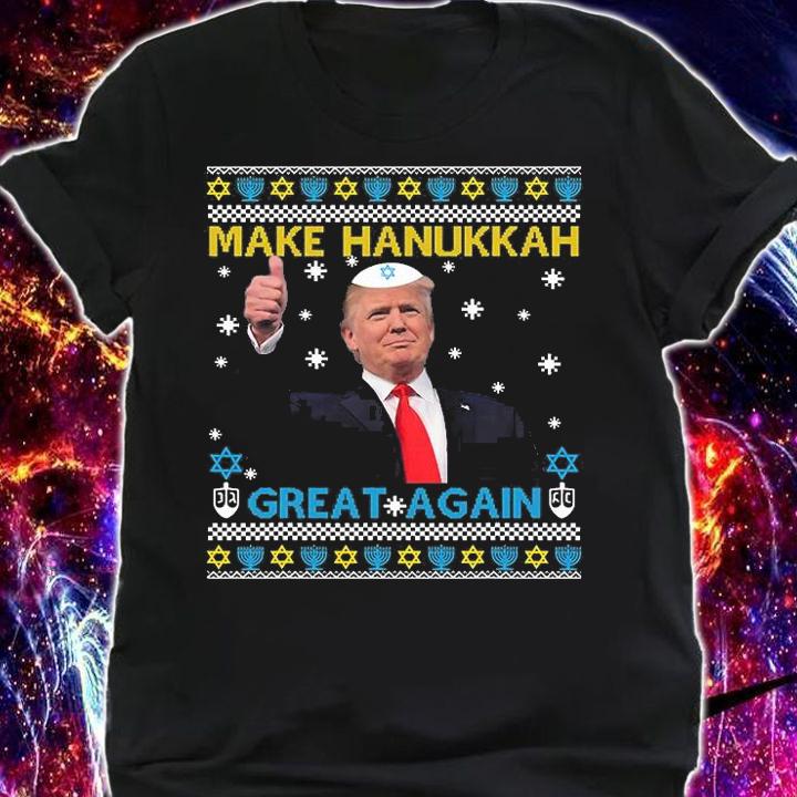 Hanukkah Jewish Donald Trump Make Great Again T-Shirt shirt