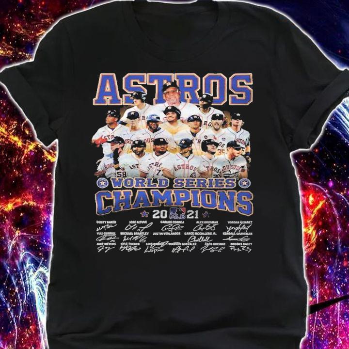 Houston Astros World Series Champions 2021 signatures shirt shirt