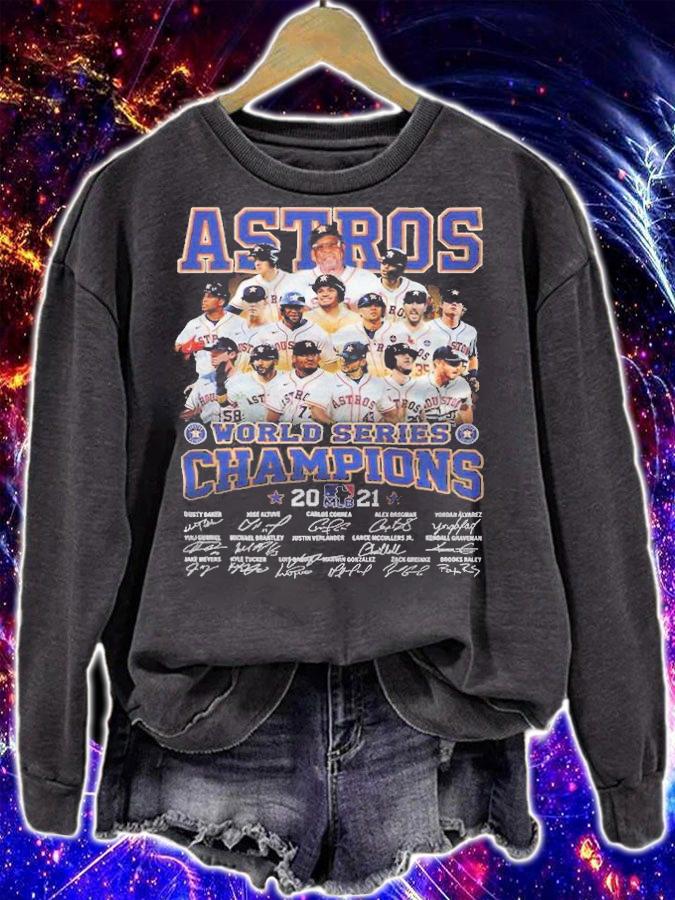Houston Astros World Series Champions 2021 signatures shirt sweatshirt