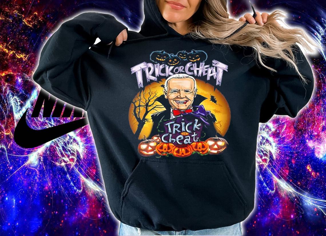 Joe Biden Vampire Halloween Trick Or Cheat Funny Happ Christmas T-Shirt