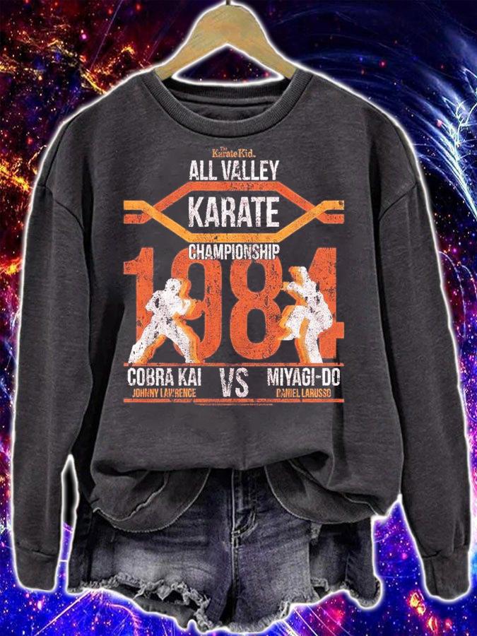 Karate Kid All Valley Championship Red Heather Slim Fit shirt sweatshirt