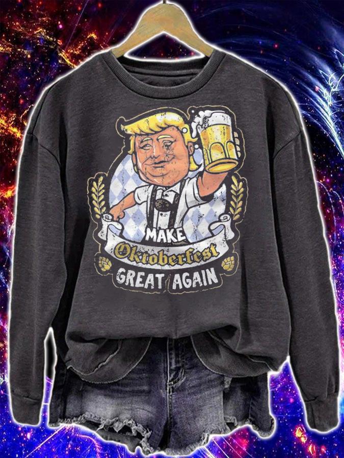 Make Oktoberfest Great Again Funny Beer Drinking T-Shirt