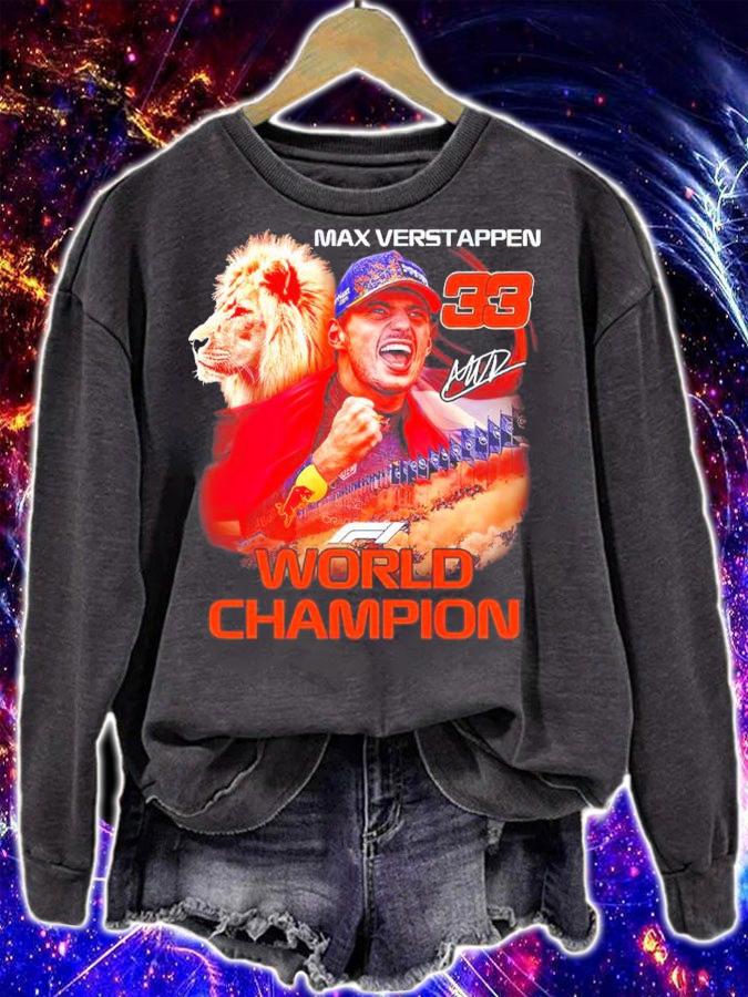 Max Verstappen World Champion signature shirt sweatshirt
