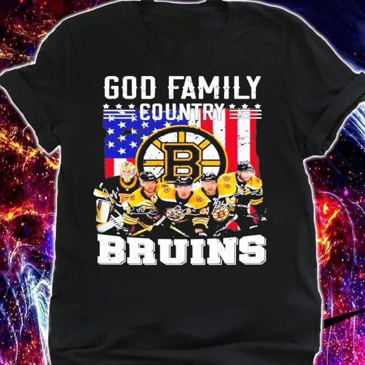 Official God Family Country Boston Bruins Signatures Shirt shirt