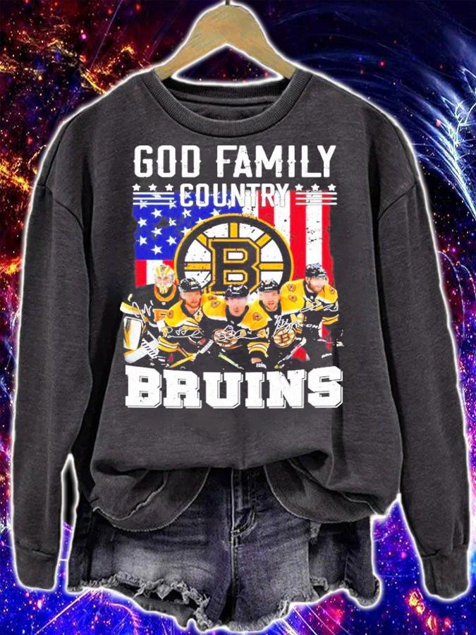 Official God Family Country Boston Bruins Signatures Shirt sweatshirt