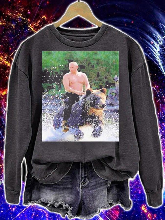 Putin Vladimir Putin Riding a Bear T-Shirt sweatshirt