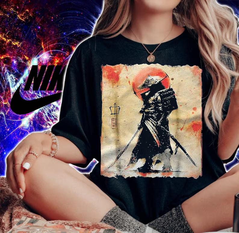 Samurai Japanese Retro Art Print Bushido Shirt woman shirt