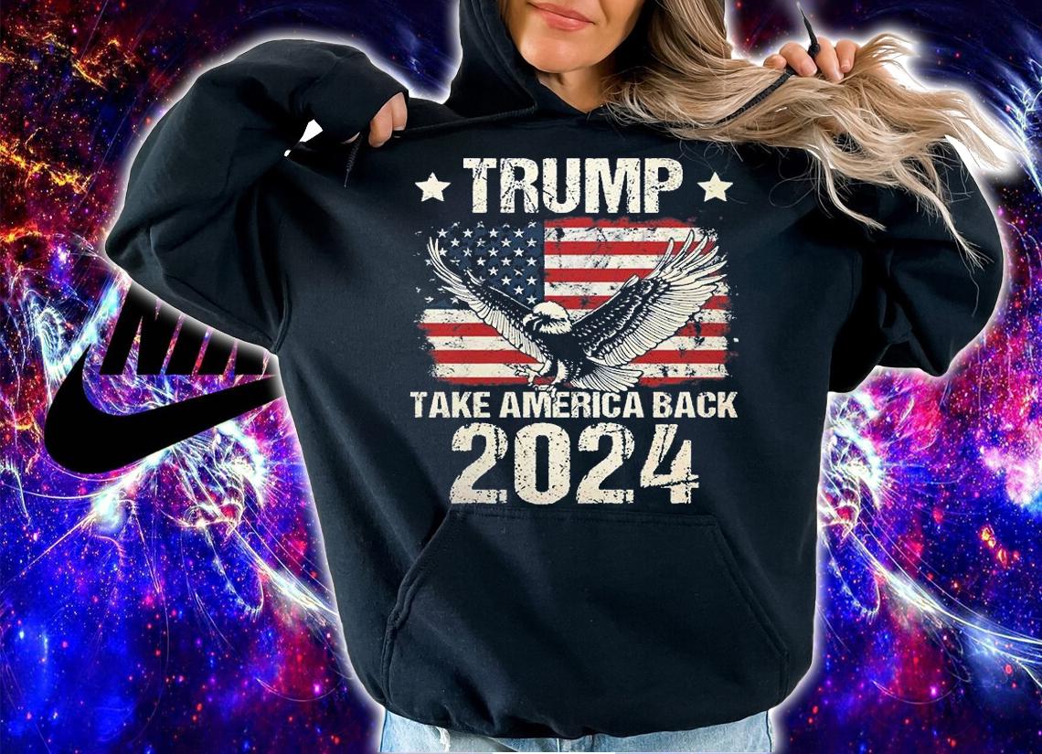 Trump Take America Back 2024 Vintage US Flag Trump T-Shirt hoodie
