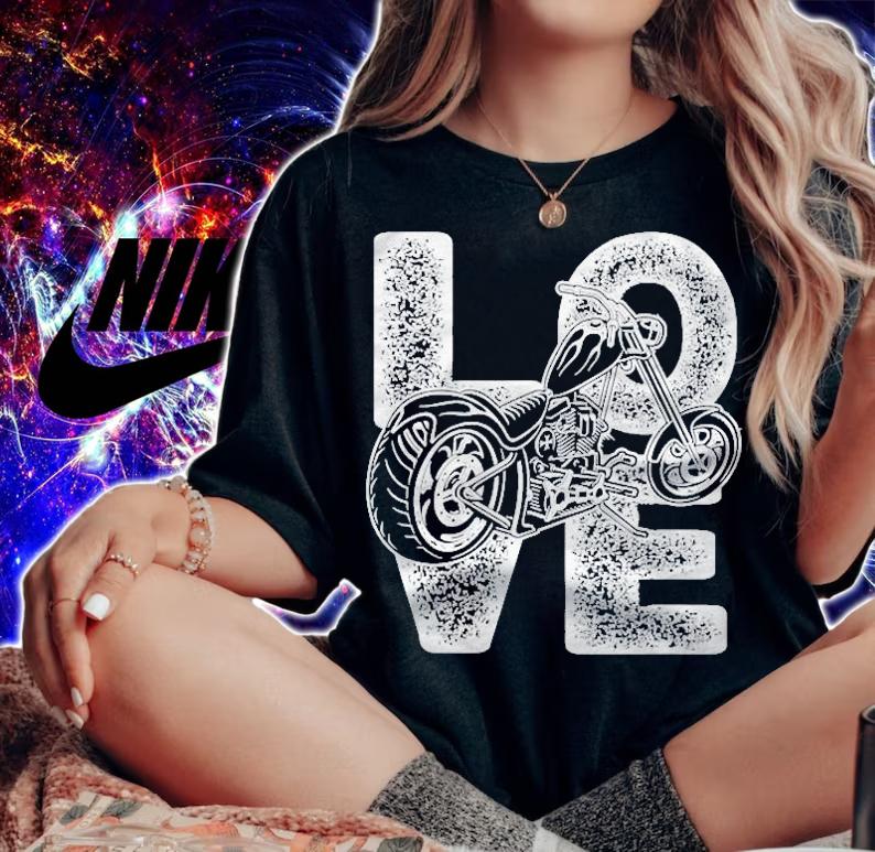 I Love Cruiser Motorcycle Lovers Theme Motorbike Bikers T-shirt woman shirt