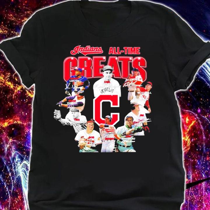 Indians all time Greats signatures t-shirt shirt