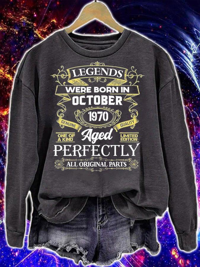 Legends Were Born In October 1970 51Th Birthday Gift T-Shirt sweatshirt