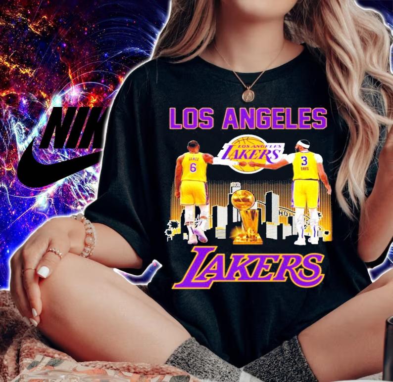 Los Angeles Lakers James vs Davis signatures shirt woman shirt