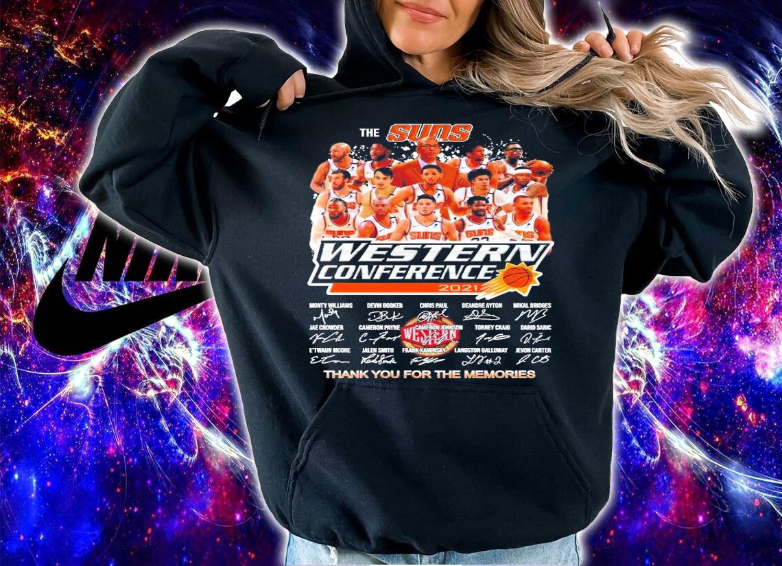 The Suns 2021 Western Conference signature shirt