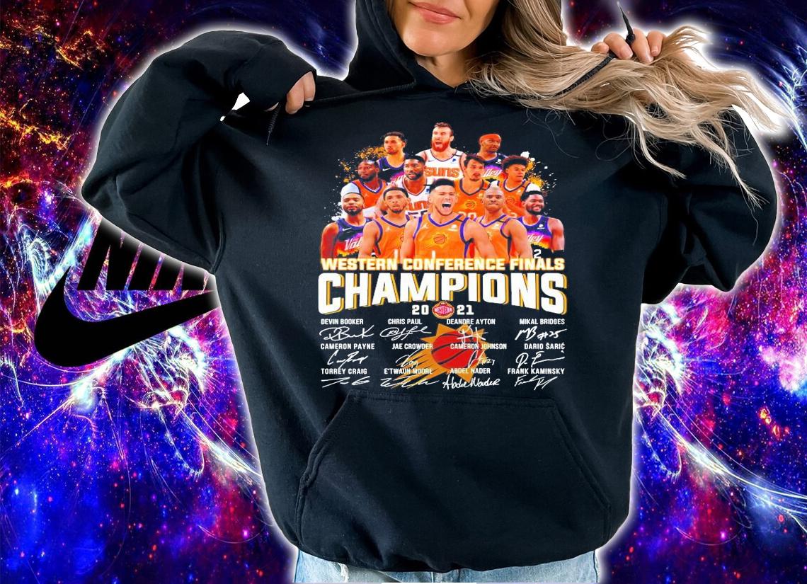 Western Conference Finals Champions 2021 Phoenix Suns signature shirt hoodie