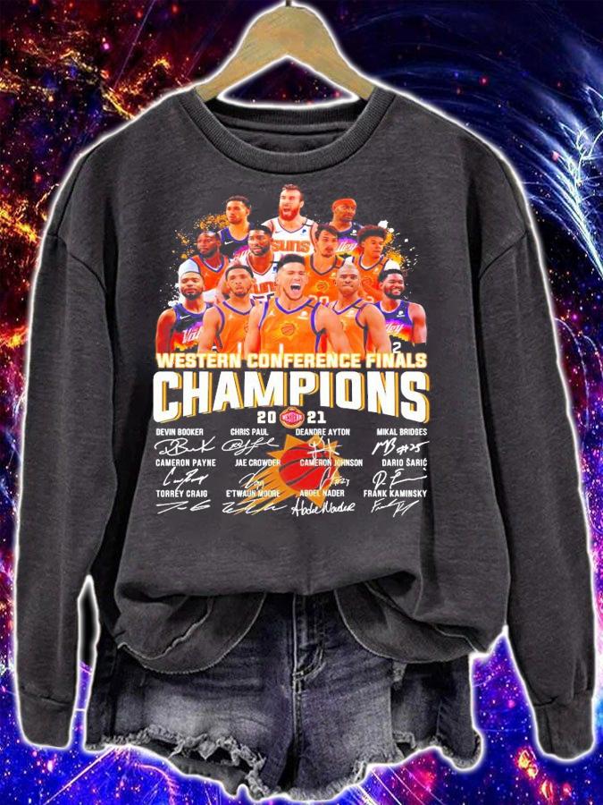 Western Conference Finals Champions 2021 Phoenix Suns signature shirt sweatshirt
