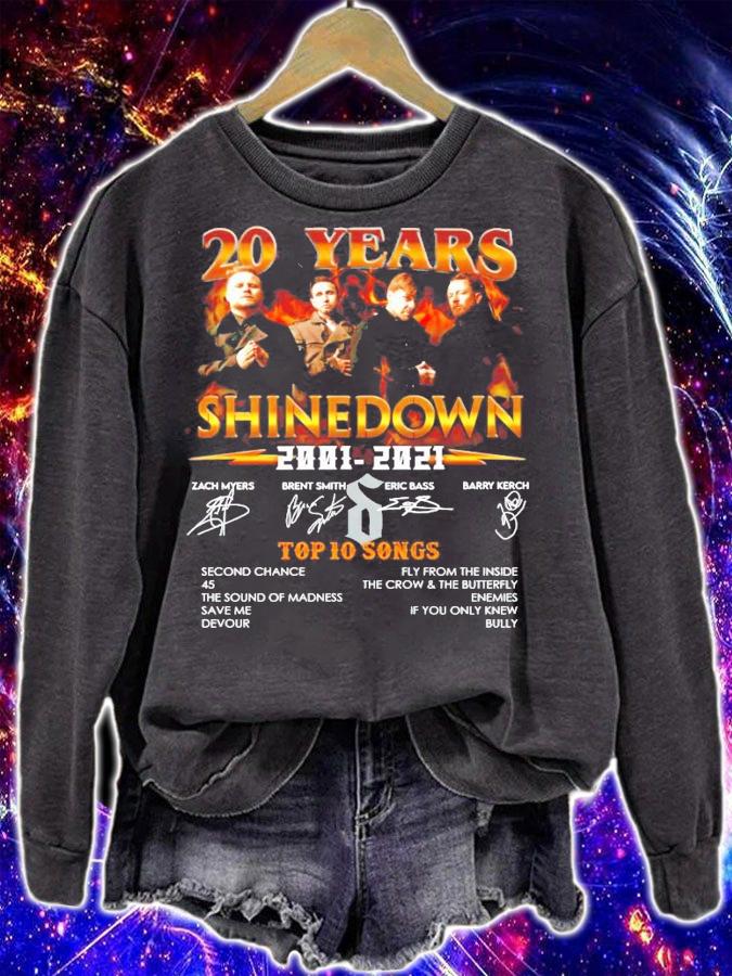 20 years Shinedown 2001-2021 Top 10 Songs signature shirt sweatshirt