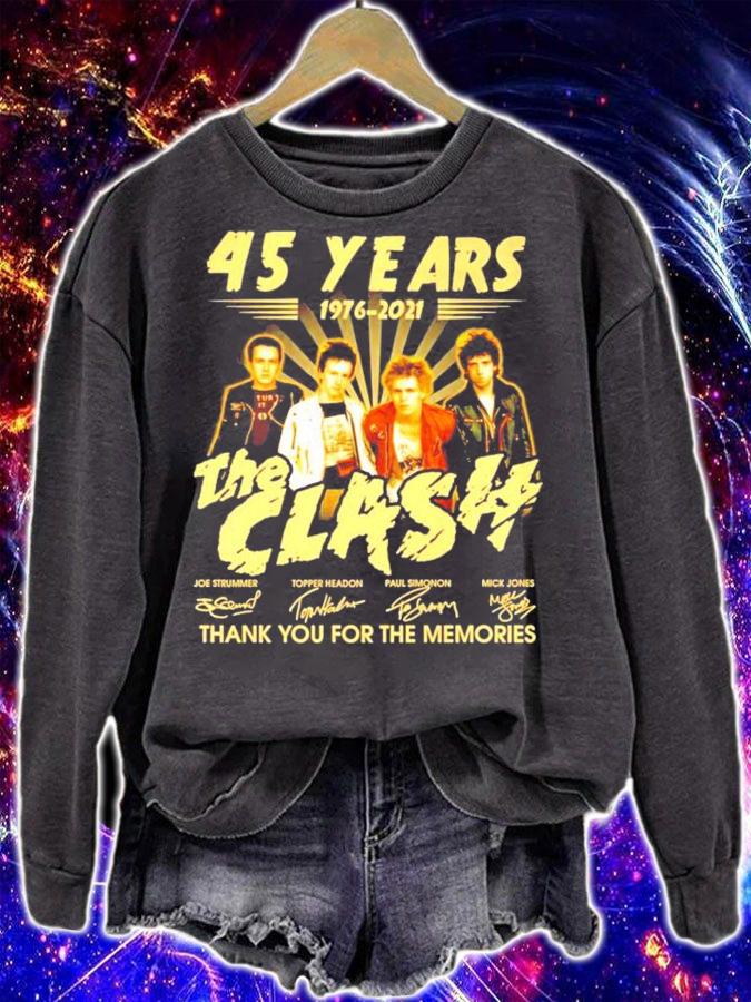 45 years 1976-2021 The clash signatures shirt sweatshirt
