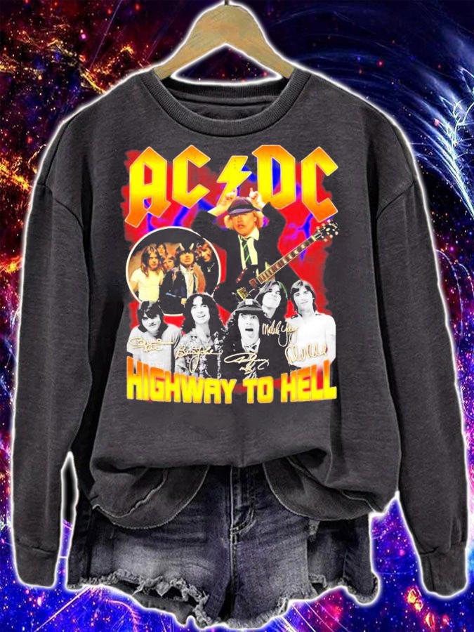 ACDC Highway to hell signatures shirt