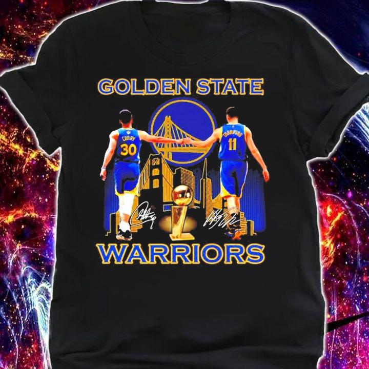 Golden State Warriors Stephen Curry vs Klay Thompson signatures shirt