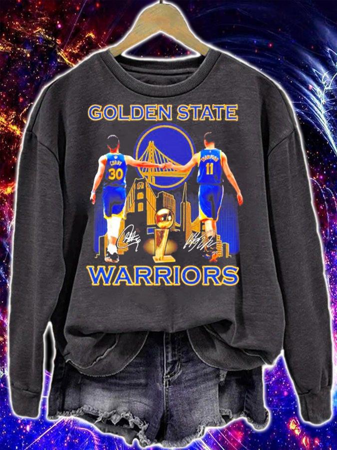 Golden State Warriors Stephen Curry vs Klay Thompson signatures shirt
