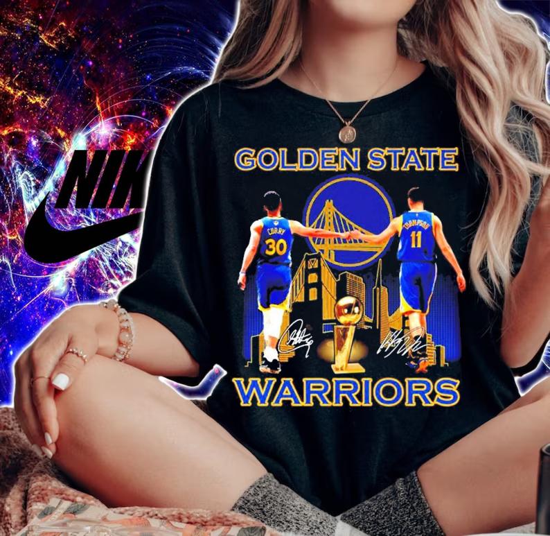 Golden State Warriors Stephen Curry vs Klay Thompson signatures shirt