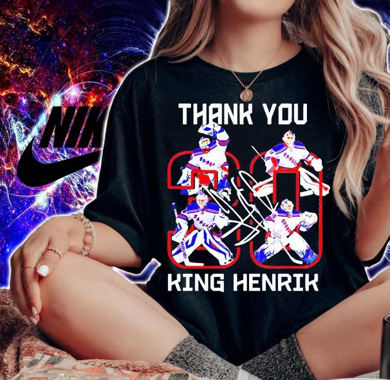 Henrik Lundqvist New York Rangers thank You King Henrik T-shirt