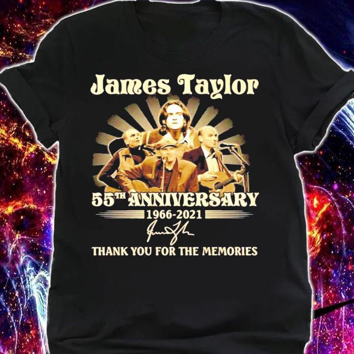 James Taylor 55th anniversary 1966-2021 signature shirt
