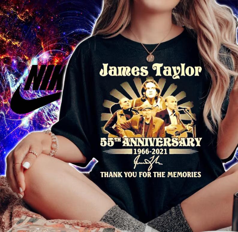James Taylor 55th anniversary 1966-2021 signature shirt